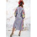 Embroidered boho dress "Flora" Gray